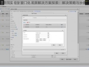 金融帝国实验室窗口化黑屏解决方案探索：解决策略与步骤解析
