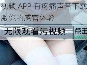 开车视频 APP 有疼痛声音下载免费，刺激你的感官体验