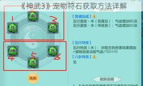 《神武3》宠物符石获取方法详解