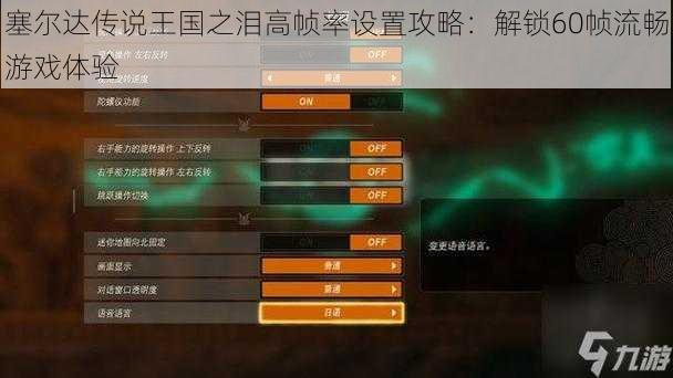 塞尔达传说王国之泪高帧率设置攻略：解锁60帧流畅游戏体验