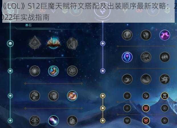 《LOL》S12巨魔天赋符文搭配及出装顺序最新攻略：2022年实战指南