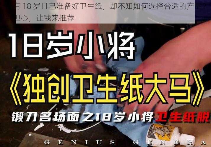 已有 18 岁且已准备好卫生纸，却不知如何选择合适的产品？别担心，让我来推荐