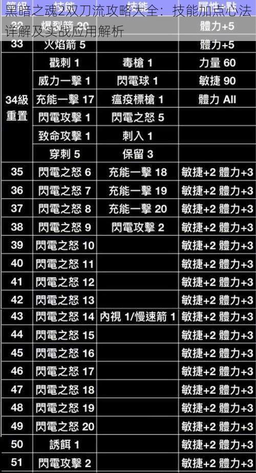 黑暗之魂2双刀流攻略大全：技能加点心法详解及实战应用解析