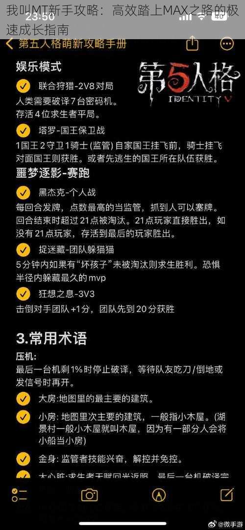 我叫MT新手攻略：高效踏上MAX之路的极速成长指南